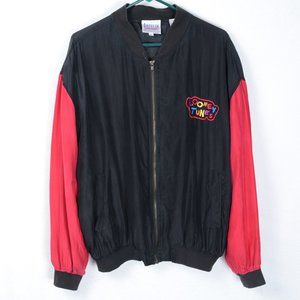 VTG American Characters Looney Tunes Silk Jacket, Size M, Nylon Lining